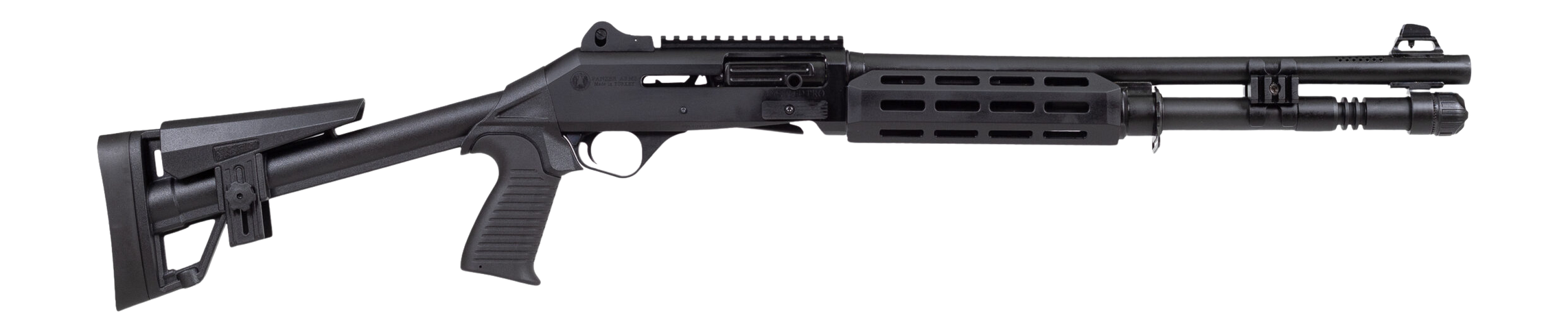 Panzer Arms PAM4CSDGMFSS M4 Speed Pro 12 Gauge Semi-Auto 3" 5+1 18.50" Black Ported Barrel, Black Aluminum Receiver w/Picatinny Rail, M-LOK Handguards, Black Skeleton w/Pistol Grip, Ambidextrous