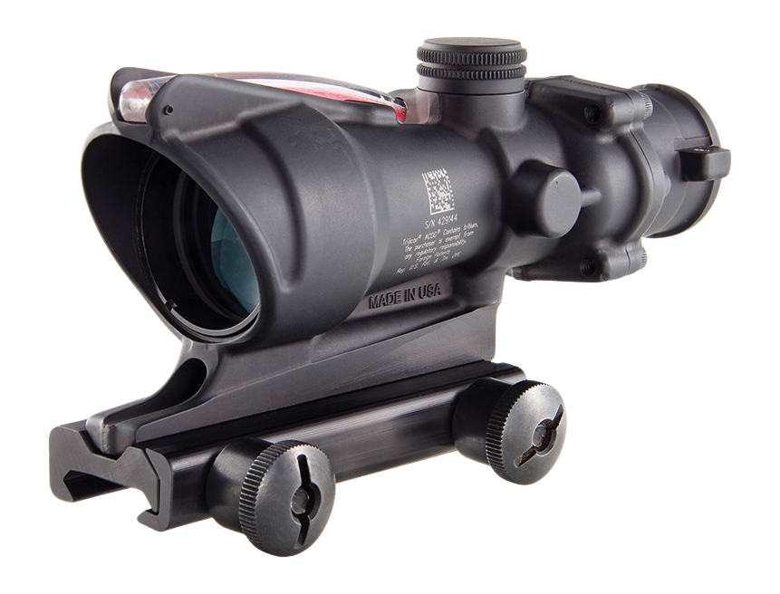 Trijicon 100230 ACOG Black Hardcoat Anodized 4x32mm Illuminated Red Chevron Reticle