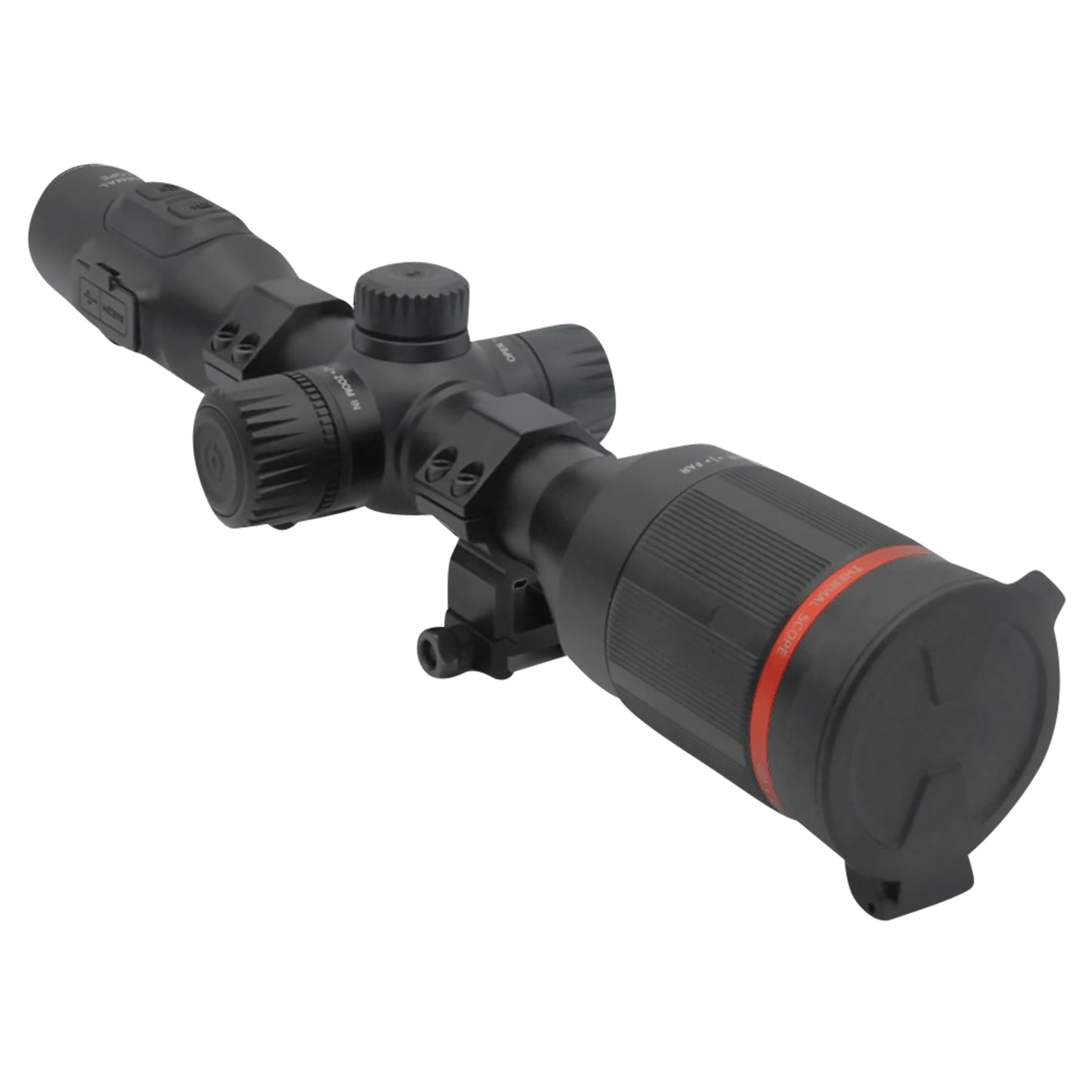 X-Vision 203202 TS300 Thermal Scope with Rings, Black, 2-16x35mm, Multi Reticle/Color 1024x768 OLED, 3,100 yds Detection Range, 640x480 Thermal Sensor, Photo/Video/PiP