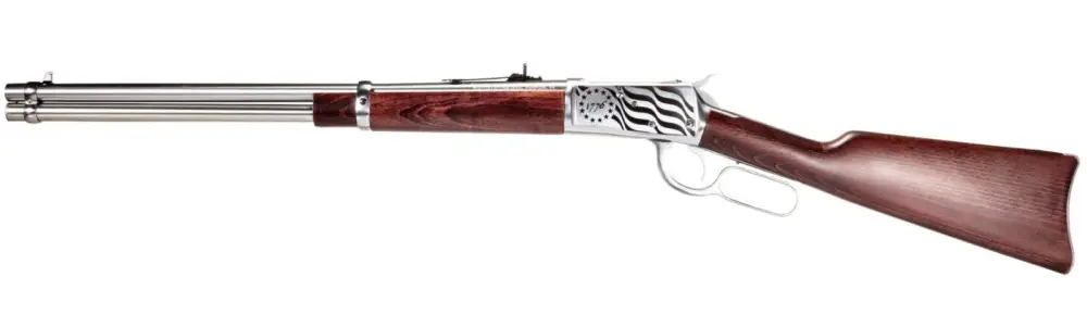ROSSI R92 357MAG 16" SS/HWRD 8RD 1776 FLAG ENGRAVED