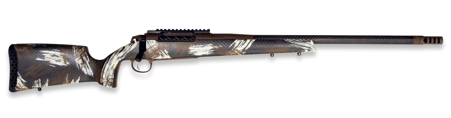 Weatherby 3WACT25RWR4B 307 Alpine CT 25 WBY RPM 4+1 22" +2" Carbon Fiber BSF Threaded Barrel, Chocolate Brown Cerakote Steel Receiver w/Picatinny Rail, WYO Brown w/Backpack Brushed Accents Fixed Peak