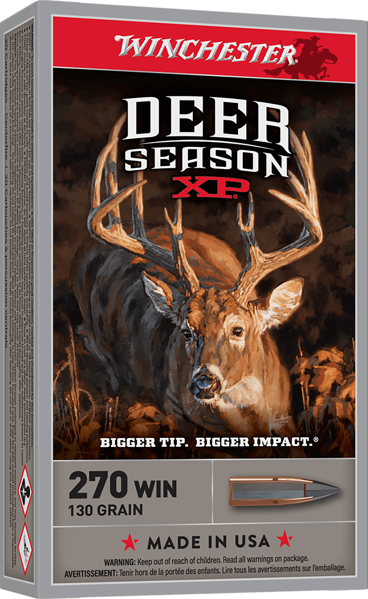 Winchester Ammo X270DS Deer Season XP 270Win 130gr Extreme Point 20 Per Box/10 Case