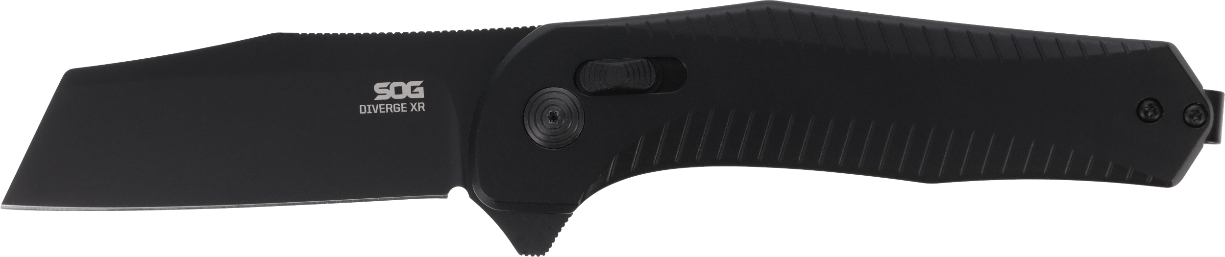 S.O.G SOG12020143 Diverge XR Folder 3" Folding EDC Plain Black PVD D2 Steel Blade, Black Scaled Aluminum Handle