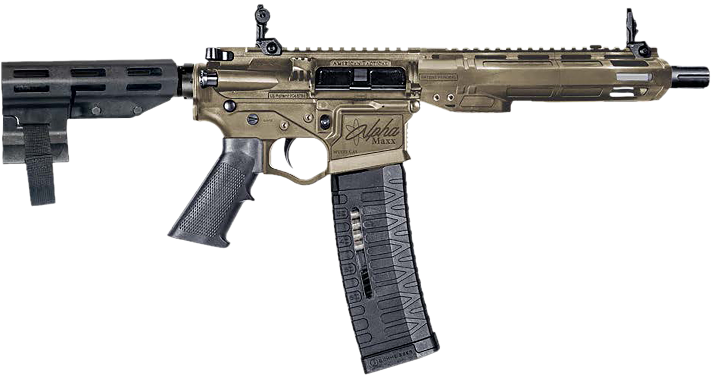 ATI ATIGAX3007MLCFDE Alpha Maxx  300 Blackout 60+1 7.50" Black Threaded Barrel, Polymer M-LOK Handguard, Flat Dark Earth Picatinny Rail Receiver