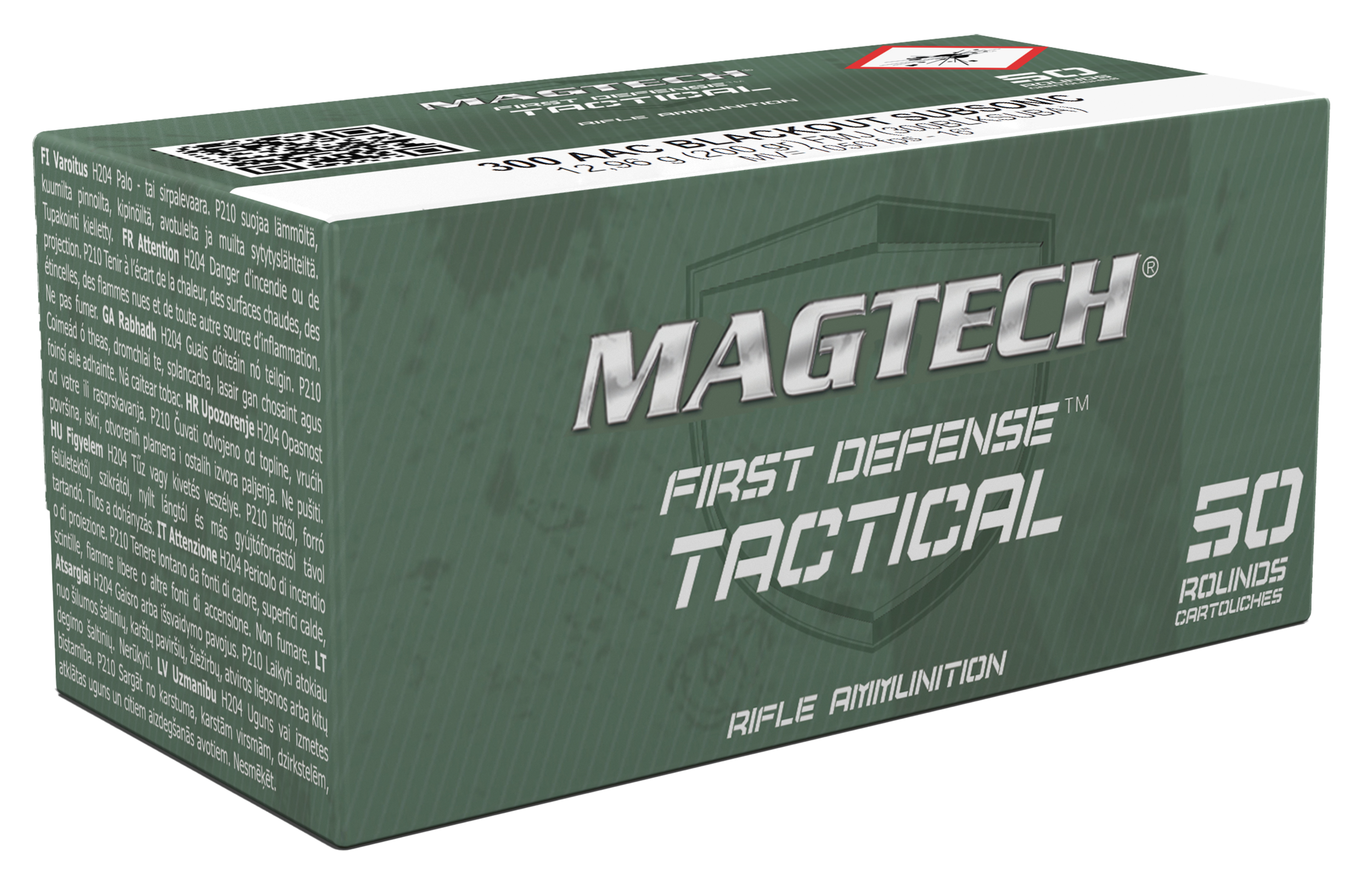 Magtech 300BLKSUBA Tactical/Training  300Blackout 200gr Full Metal Jacket Subsonic 50 Per Box/20 Case
