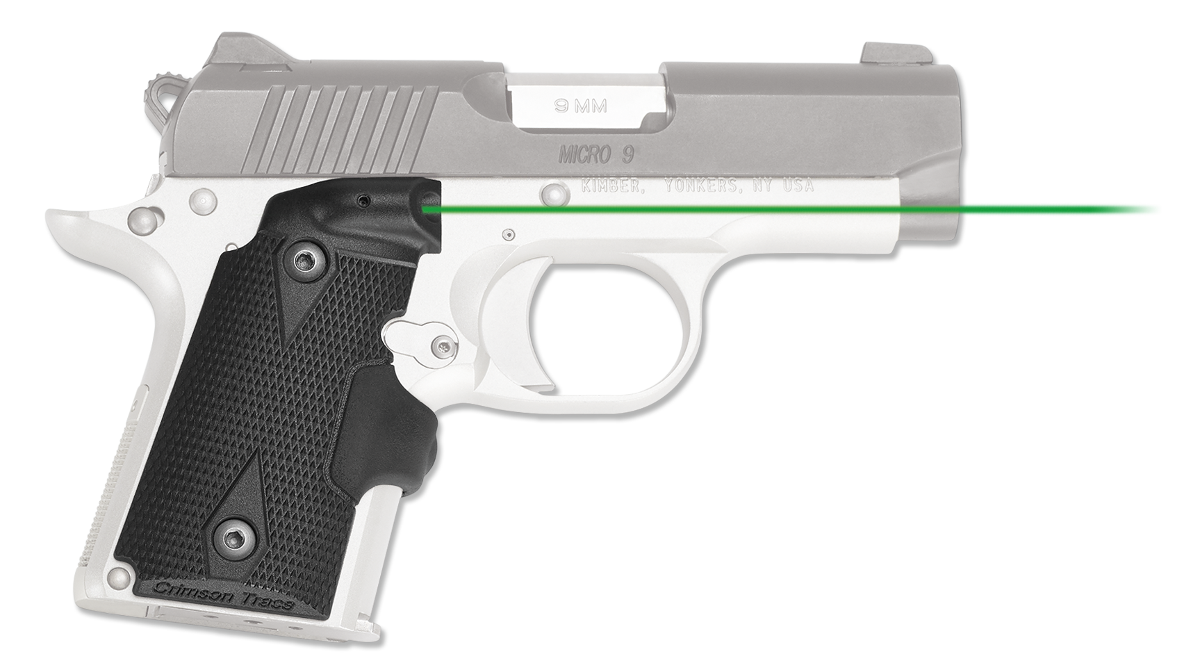 Crimson Trace 0156201 Lasergrips  Fits Kimber Micro 9, Green Laser Black Polymer