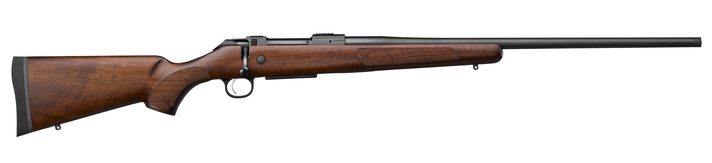 CZ-USA 07713 CZ 600 American ST2 6.5 Creedmoor 5+1 24" Threaded, Black Barrel/Rec, Walnut Stock, Adj. Trigger