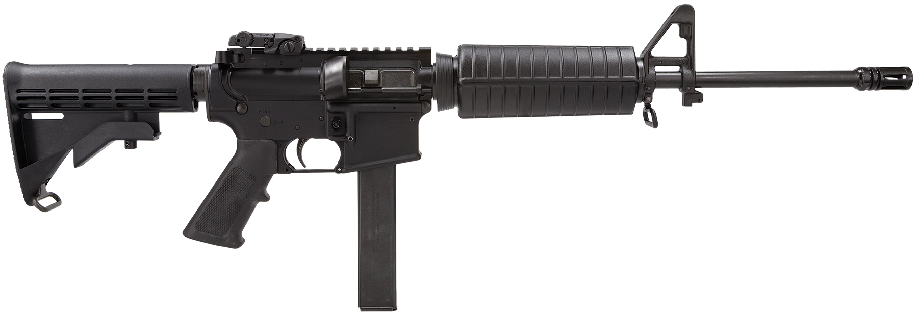 Colt Mfg AR6951 M4 Carbine 9mm Luger 32+1 16.10" Barrel, Black Rec/Barrel, A2 Flash Hider, Black 4 Position Collapsible Stock, Black Polymer Grip