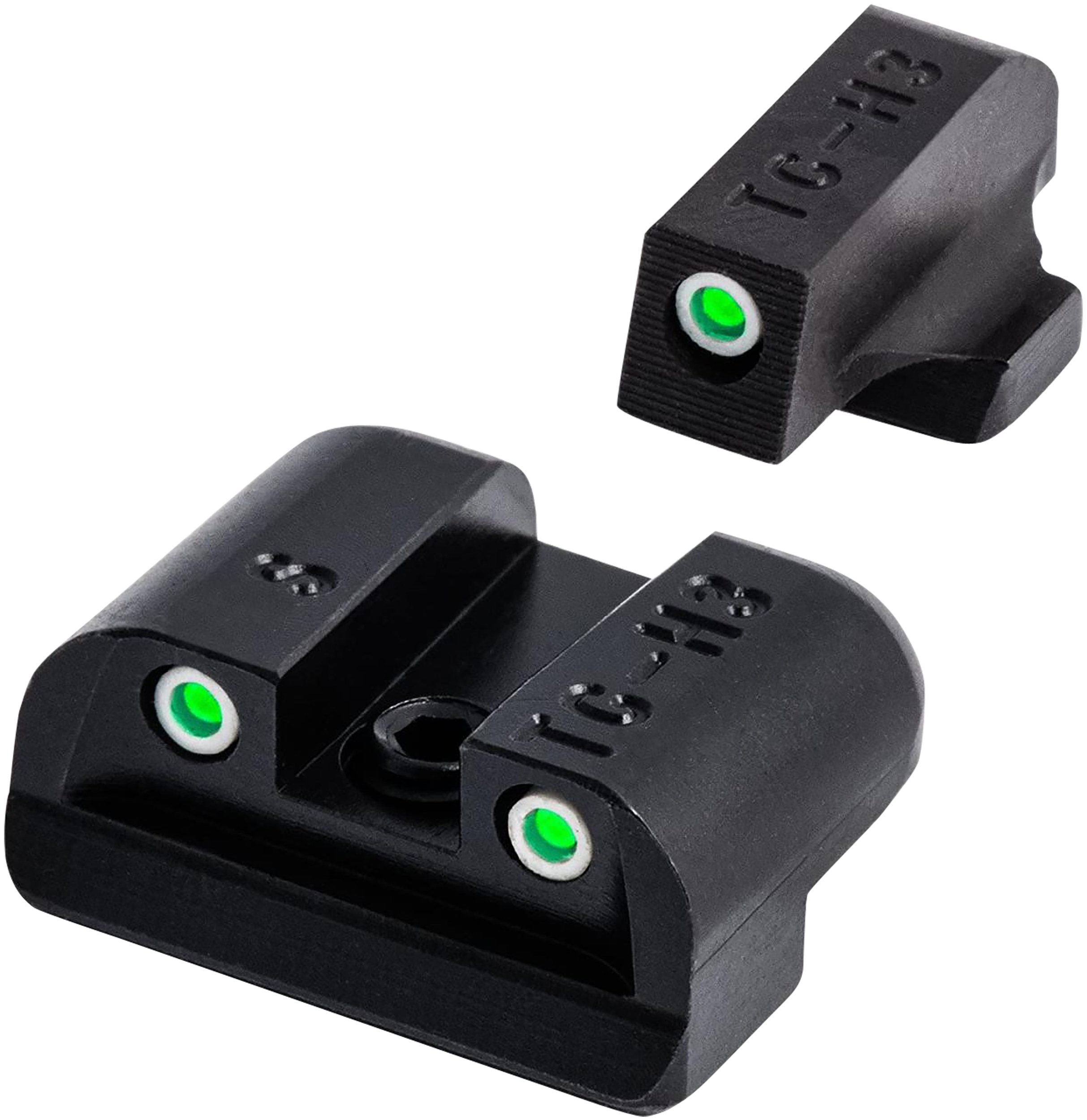 TruGlo TG231S2 Tritium  Black | Green Tritium Front Sight Green Tritium Rear Sight