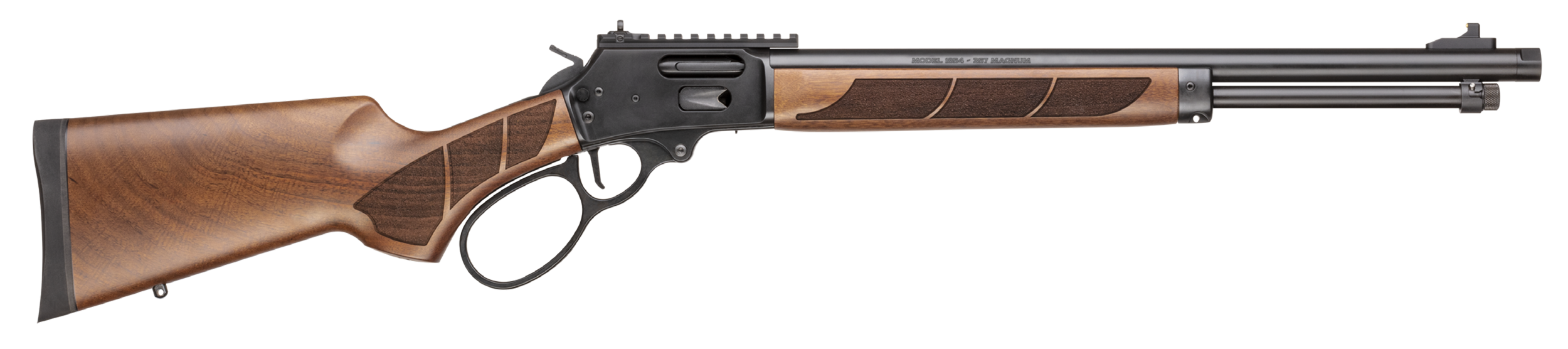 Smith & Wesson 13810 1854  357 Mag 10+1 19.25" Black Armornite Threaded Barrel, Black Armornite Picatinny Rail Stainless Steel Receiver, Fixed w/Textured Grip Panels Walnut Stock