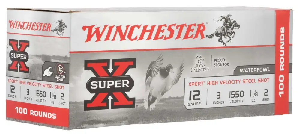 WINCHESTER 12 GA 3" #2 XPERT HV STEEL WTFWL 1-1/8 OZ VALUE PACK 100 RD/BX 2 BX/CS