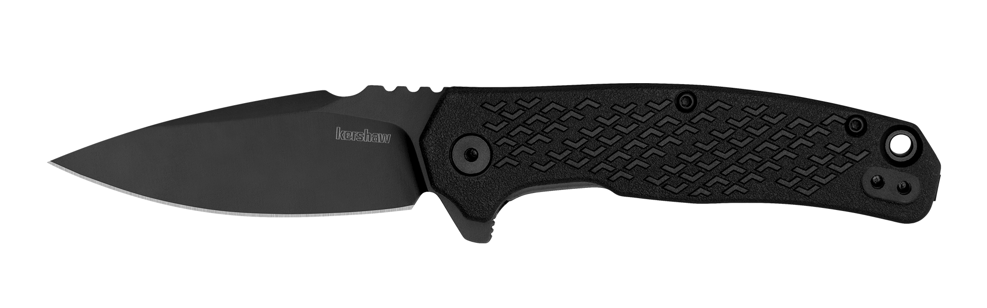 Kershaw 1407 Conduit 2.90" Folding Spear Point Plain, Black Oxide 8Cr13MoV SS Blade/Blacked Out Texture Glass-Filled Nylon Handle Includes Pocket Clip