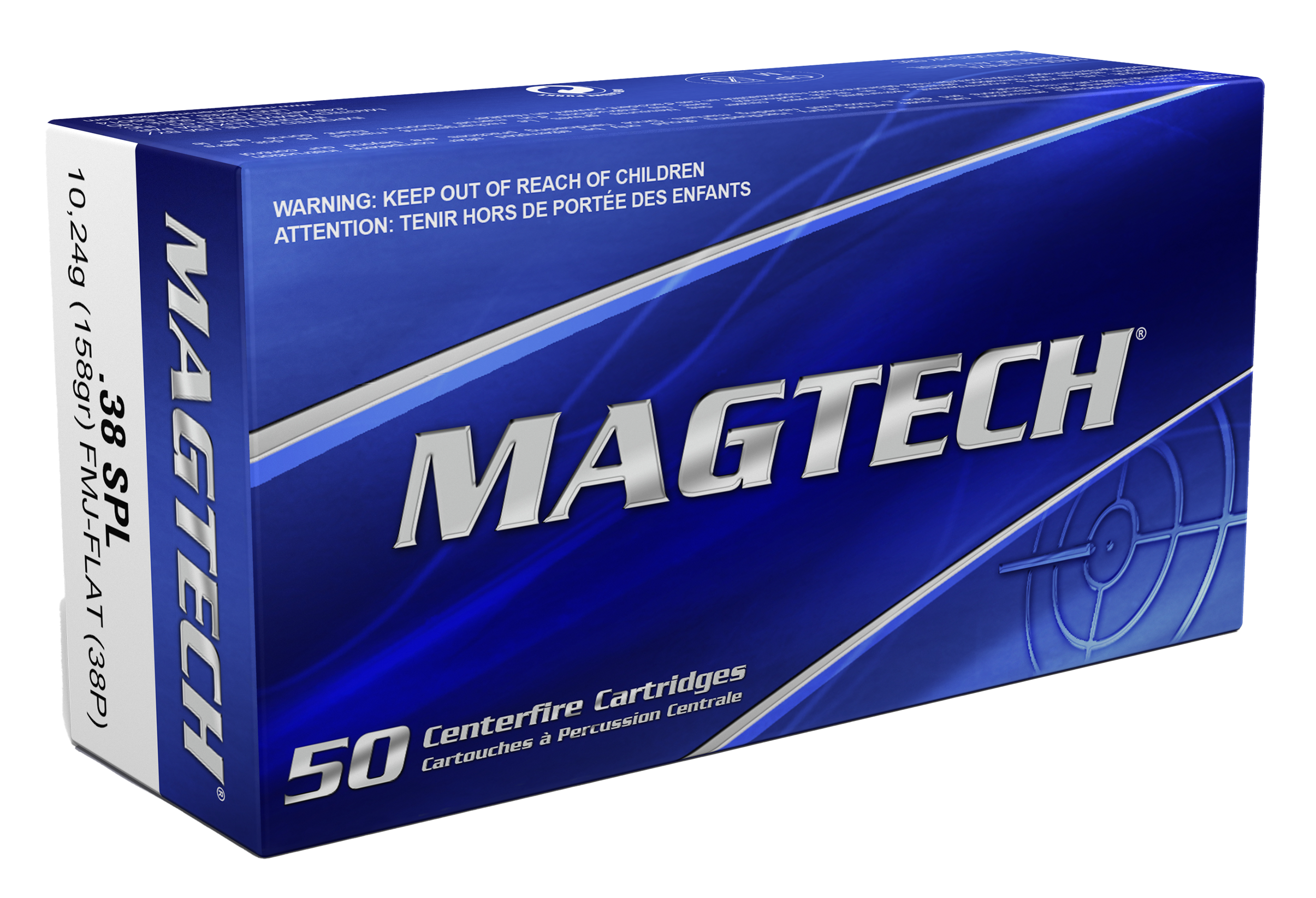 Magtech 38P Range/Training  38Special 158gr Full Metal Jacket Flat Nose 50 Per Box/20 Case