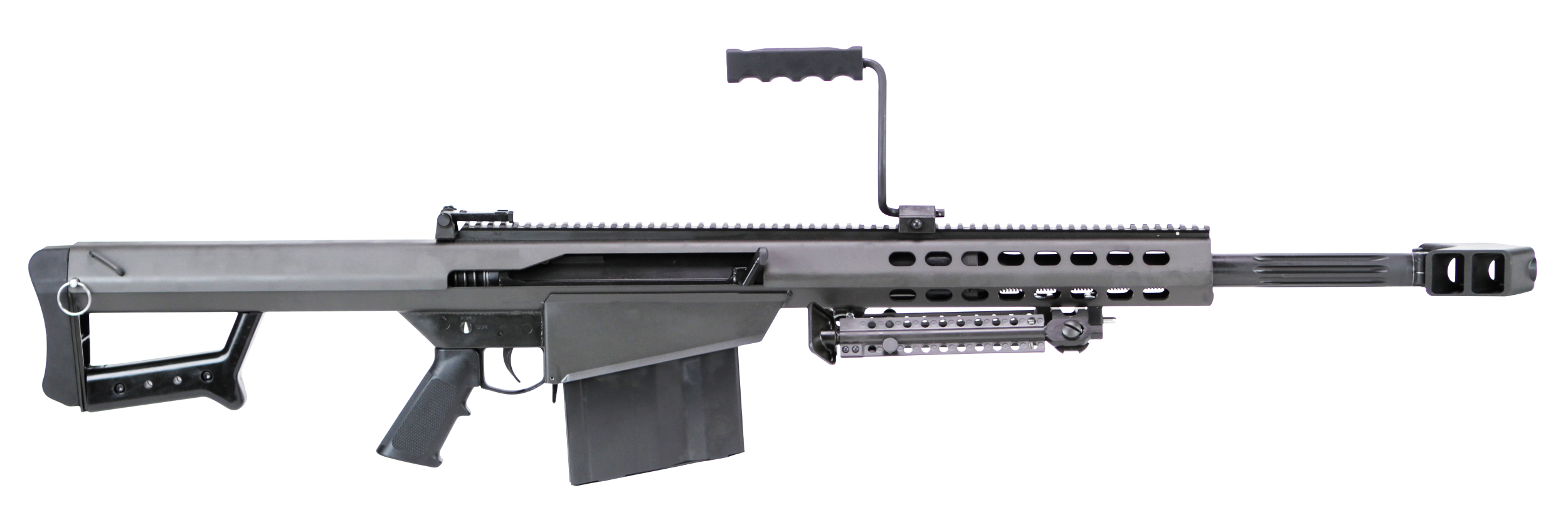 Barrett 13318 M82A1  50 BMG 10+1 20" Chrome-Lined Fluted Barrel, Black Cerakote Steel Receiver, Black Fixed Stock w/Sorbothane Recoil Pad, M1913 Optics Rail, Includes Hard Carry Case