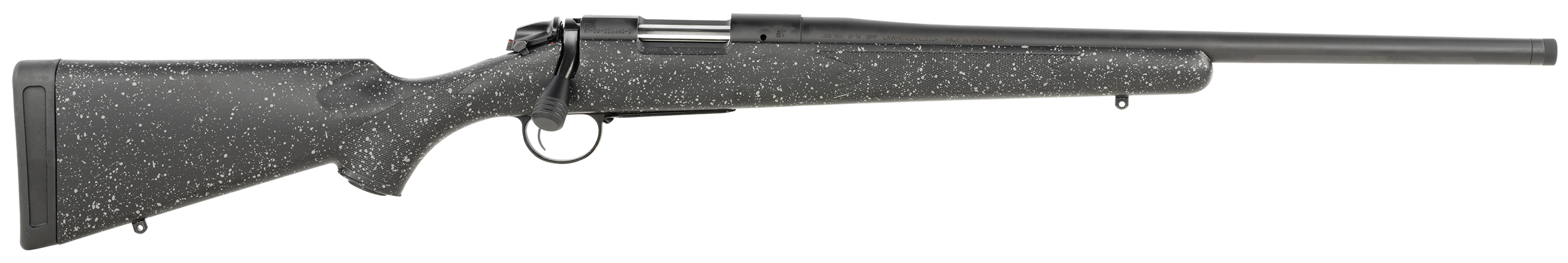 Bergara Rifles B14S509C B-14 Ridge 6.5 PRC 2+1 24" Graphite Black Cerakote Barrel, Graphite Black Cerakote Steel Receiver, Gray Speckled Black Fixed American Style Stock, Right Hand
