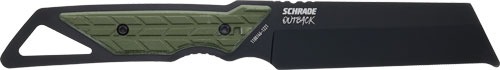 SCHRADE KNIFE OUTBACK CLEAVER FIXED 3.6" BLACK/GREEN