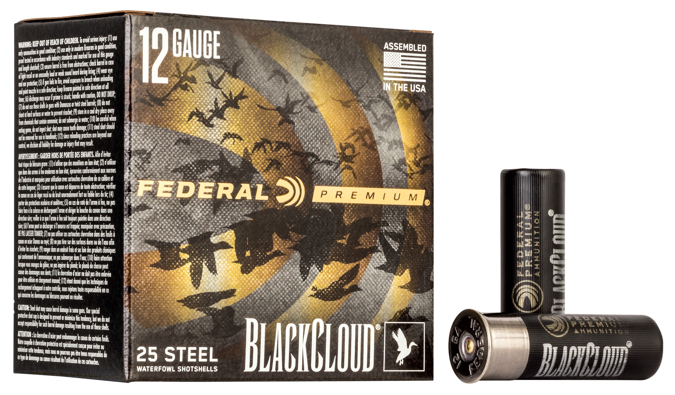Federal PWBX142BB Black Cloud FS 12Gauge 3" 1 1/4oz BBShot 25 Per Box/10 Case
