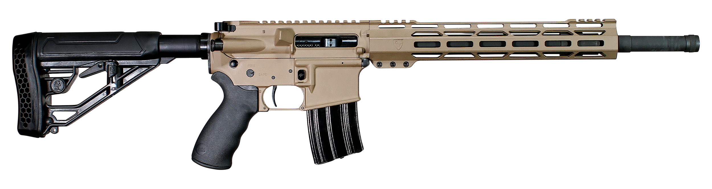 Alexander Arms  Tactical  50 Beowulf 7+1 18" Black Fluted/Threaded Barrel, Flat Dark Earth Cerakote Picatinny Rail Aluminum Receiver, M-LOK Handguard, Black Synthetic B5 Bravo Stock, Black A2 Grip