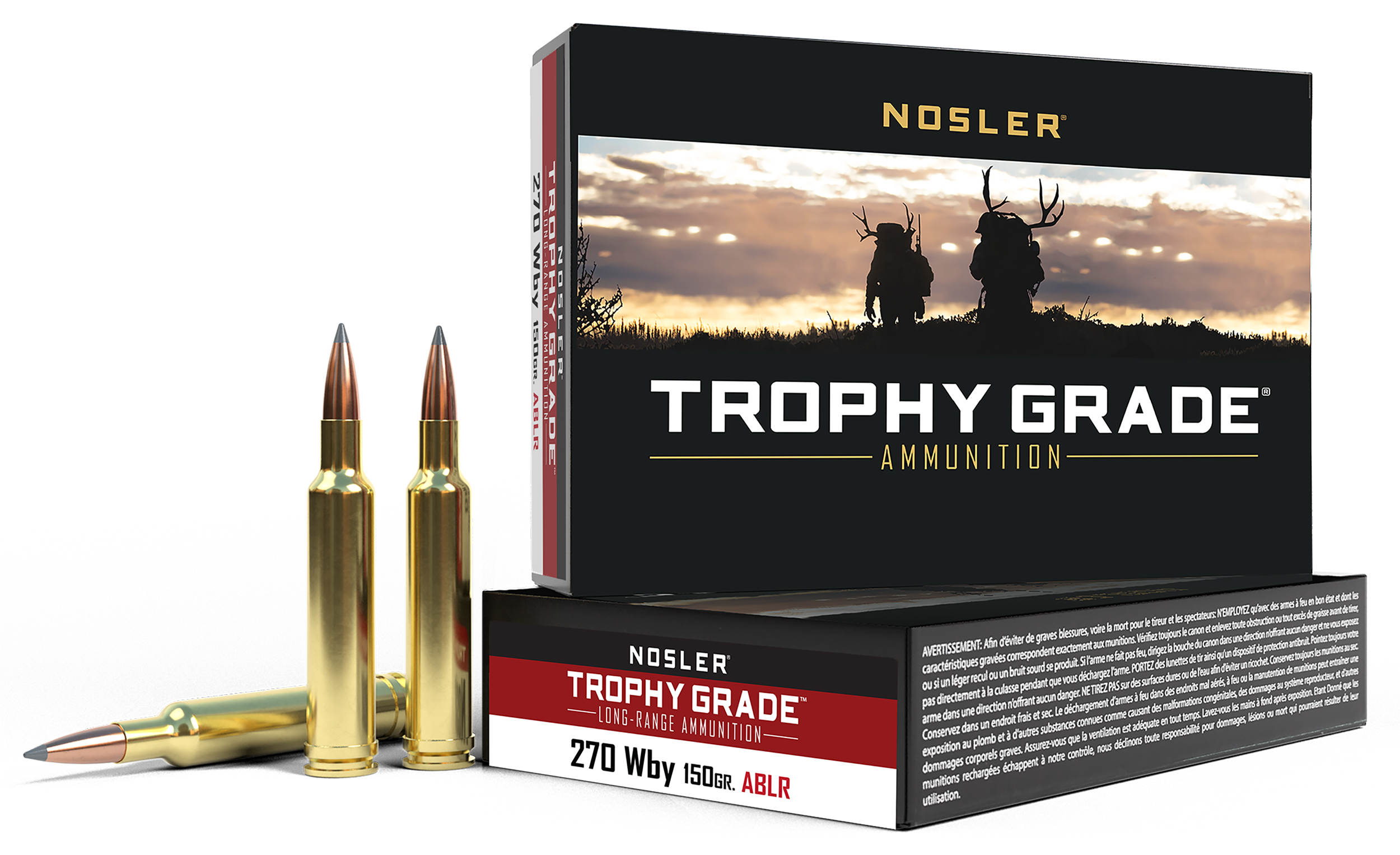 Nosler 60150 Trophy Grade Long-Range 270WthbyMag 150gr Nosler Spitzer AccuBond Long Range 20 Per Box/10 Case