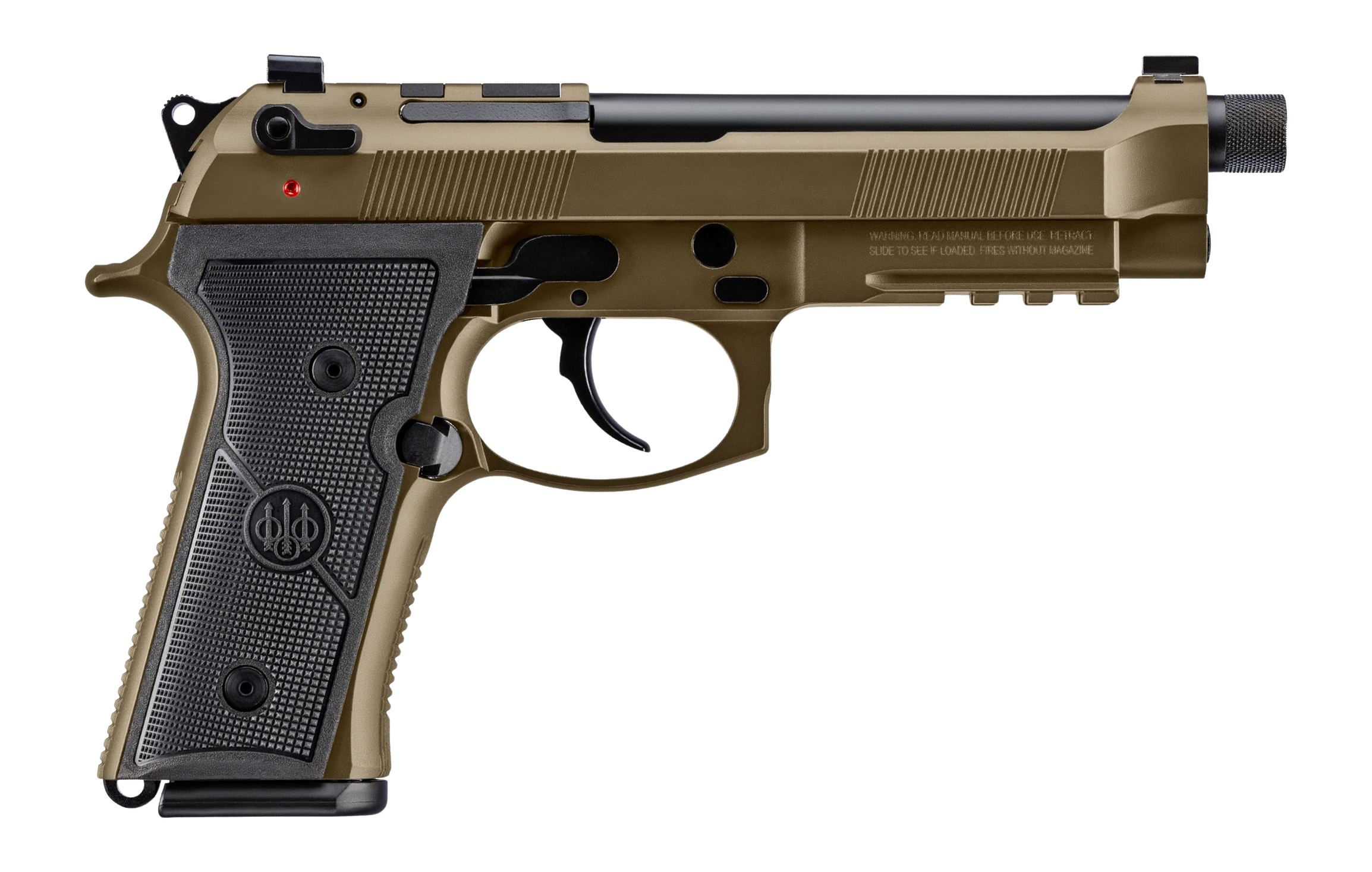 Beretta USA JS92M9A4GBRZ10 M9A4 Overlanding Full Size Frame 9mm Luger 10+1 5.10" Black Threaded Barrel, Nomad Bronze Cerakote Steel Optic Ready/Serrated Slide, Nomad Bronze Cerakote Aluminum Frame w/B