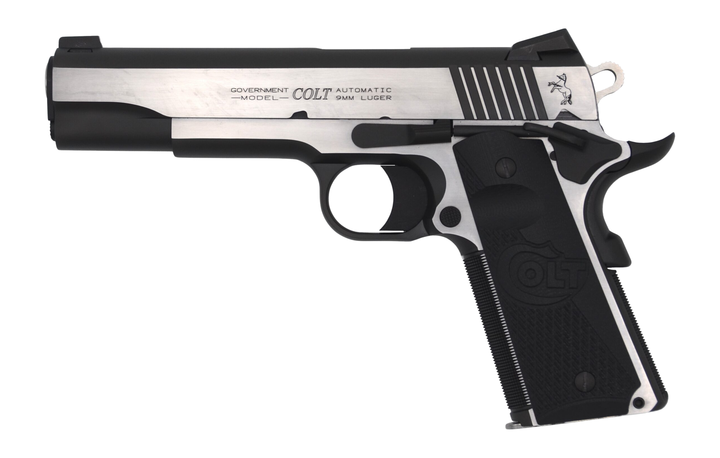 Colt Mfg O1072CEOR Combat Elite Government Full Size 9mm Luger 9+1 5" Stainless National Match Barrel Two-Tone Elite Stainless Steel Optic Ready/Serrated Slide & Frame w/Beavertail, Ambidextrous