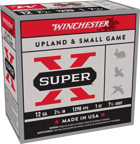 WINCHESTER SUPER-X 12GA 2.75" 1OZ #7.5 1290FPS 250RD CASE