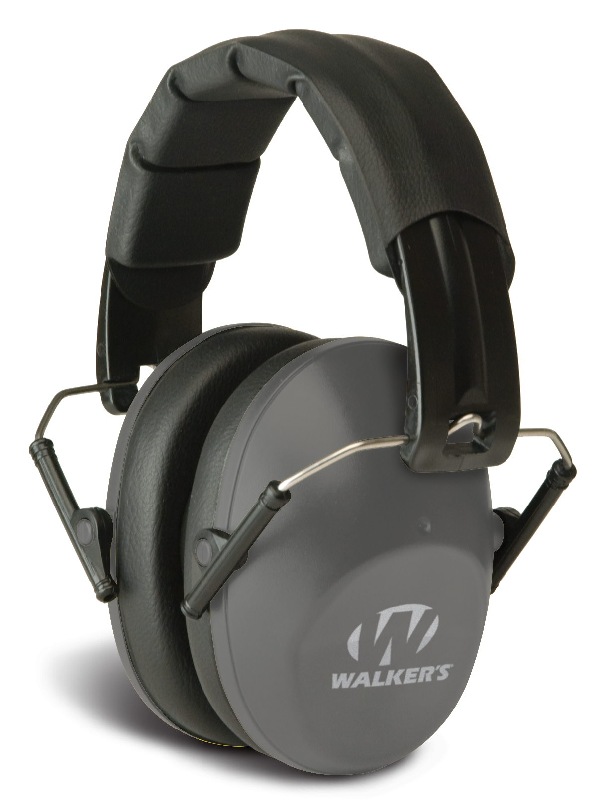 Walker's GWPFPM1GY Pro Low Profile Passive Muff 22 dB Over the Head Gray/Black Polymer