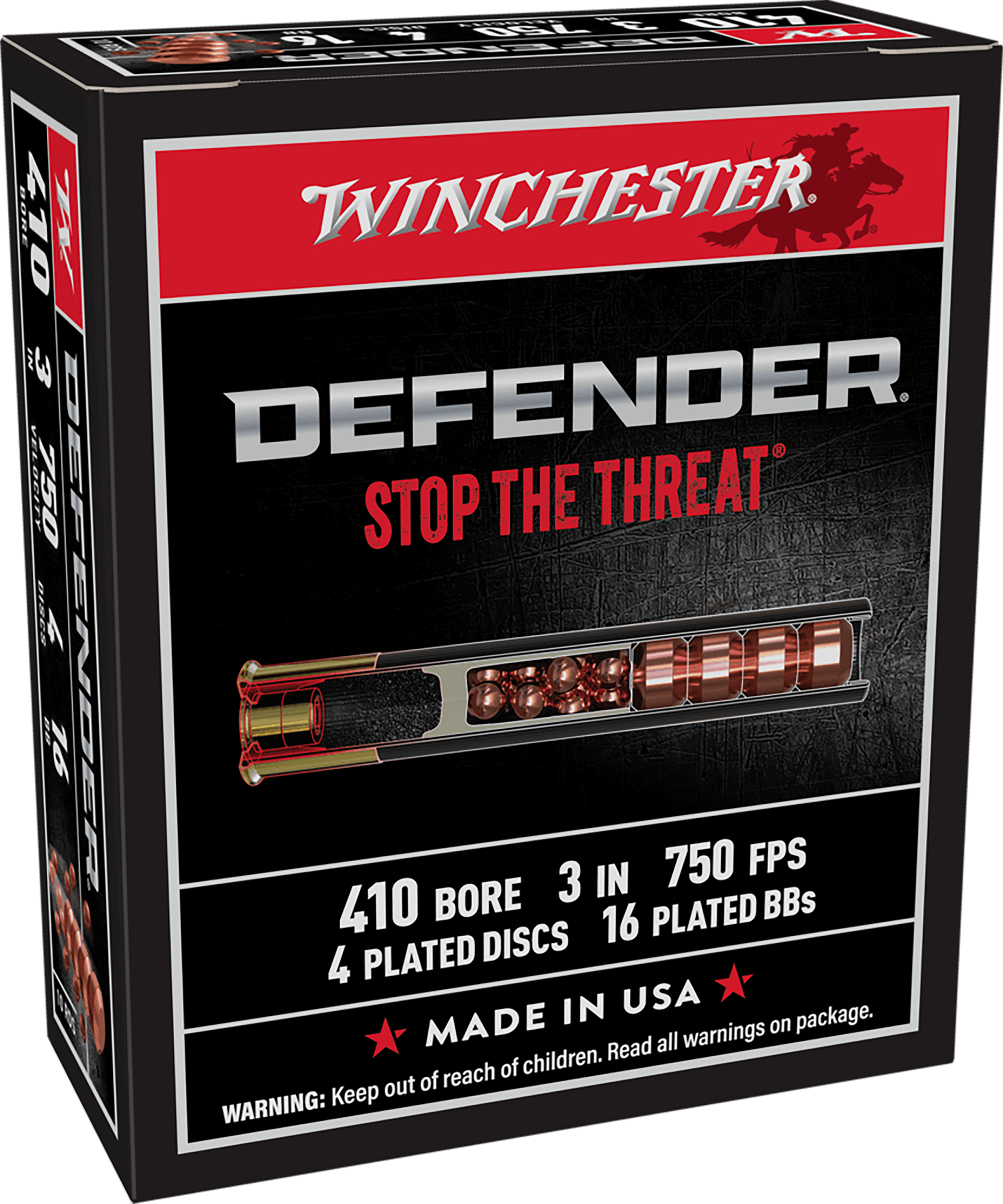 Winchester Ammo S413PDX1 PDX1 Defender Combo 410Gauge 3" 4Defense Discs/16 BBs Shot 10 Per Box/10 Case