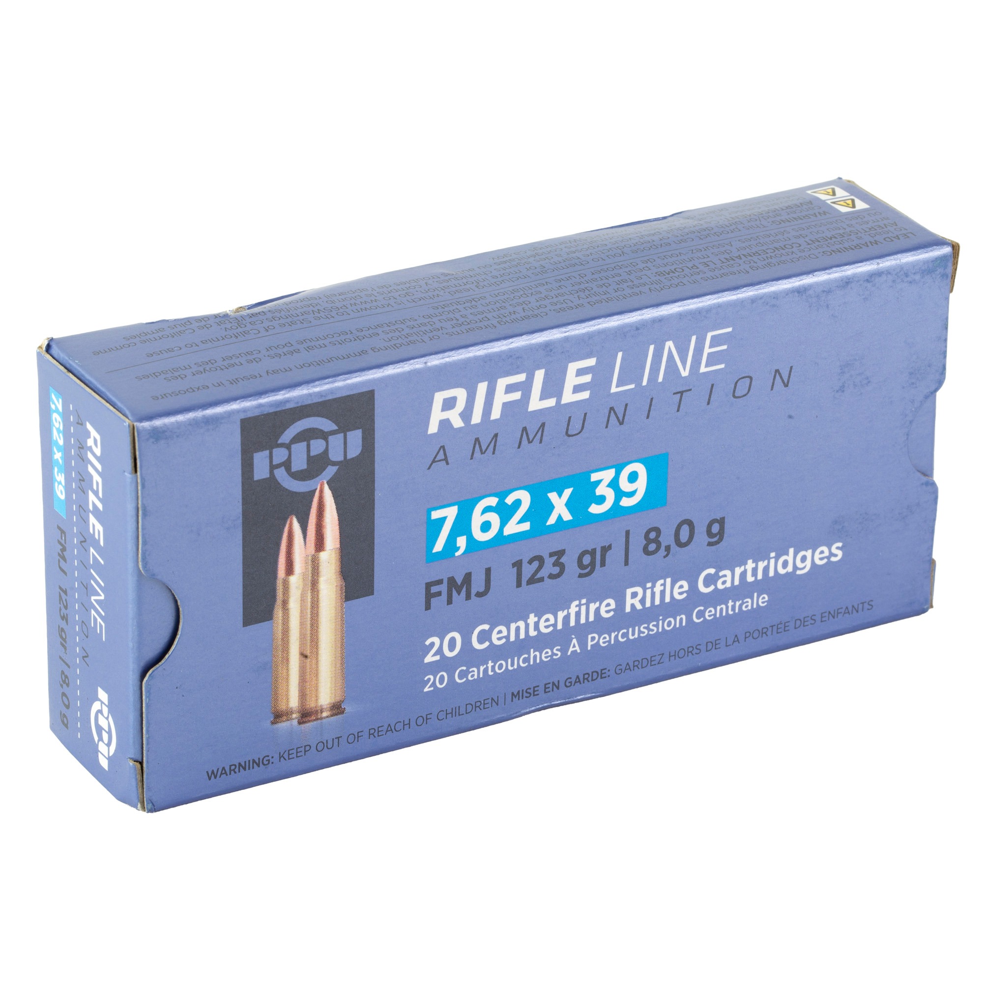 PPU 7.62X39 FMJ 123GR 20/1000