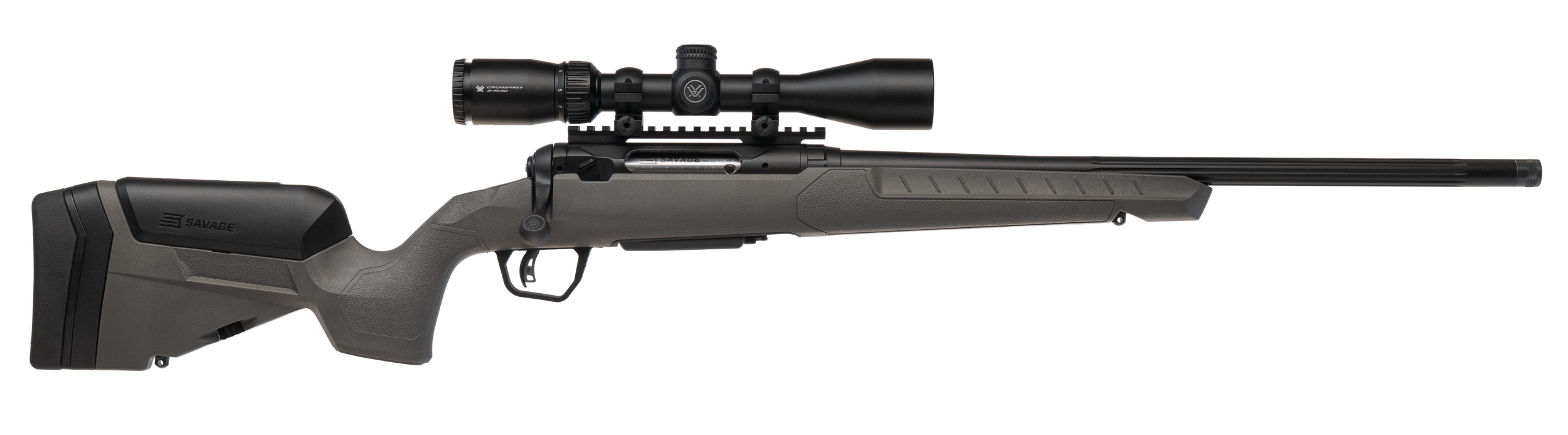 Savage Arms 32463 110 Trailblazer XP 350 Legend 4+1 18" Fluted Barrel, Flat Dark Gray Adj LOP Synthetic Stock, Right Hand
