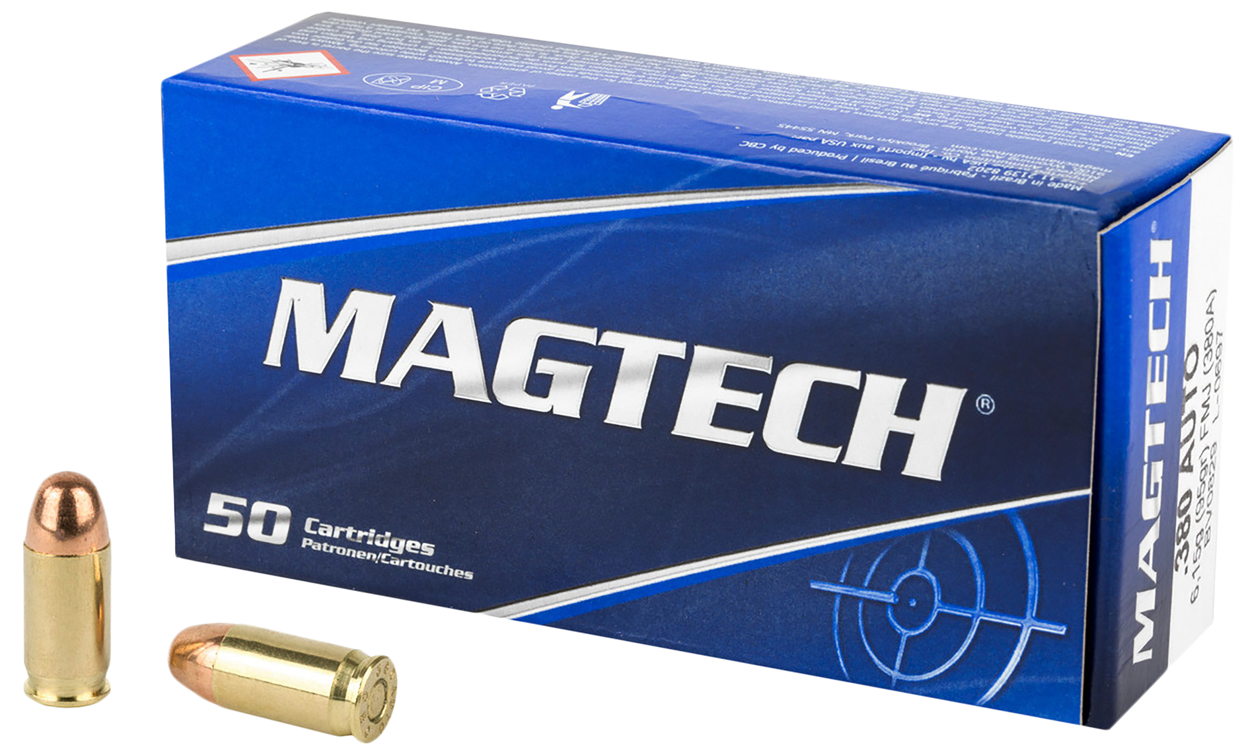Magtech 380A Range/Training  380ACP 95gr Full Metal Jacket 50 Per Box/20 Case