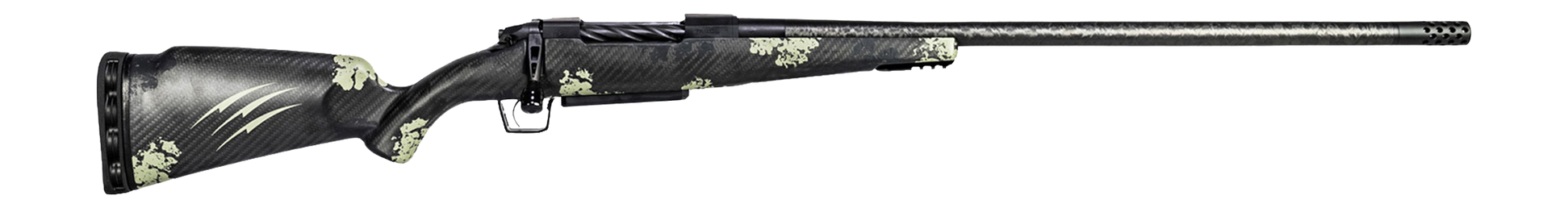 Fierce Firearms ROGSCX308WIN18BF Carbon Rogue XP 308 Win 3+1 18" Carbon Fiber Match Grade Threaded Barrel, Black Cerakote Steel Drilled & Tapped Receiver, BiPod Rail Forend, Forest Camo Fixed Carbon F