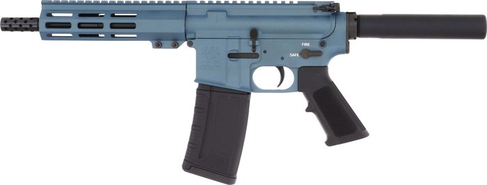 GLFA AR15 PISTOL 223 WYLDE 7.5" NITRIDE BARREL BLUE