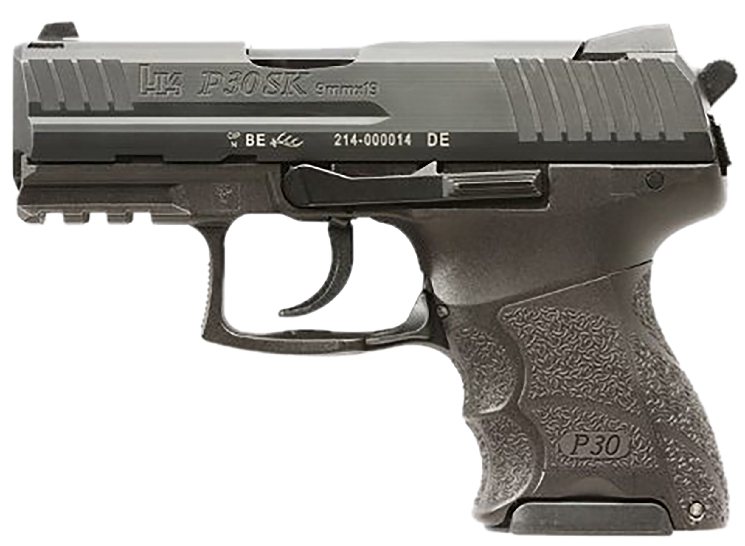 HK 81001107 P30SK V3 Sub-Compact Frame 9mm Luger 12+1/15+1 3.27" Black Steel Barrel, Black Cerakote Serrated Steel Slide, Black Polymer Frame w/Picatinny Rail, Ambidextrous