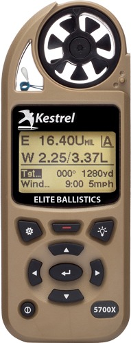 Kestrel 5700X WEZ Applied Ballistics Weather Meter Tan