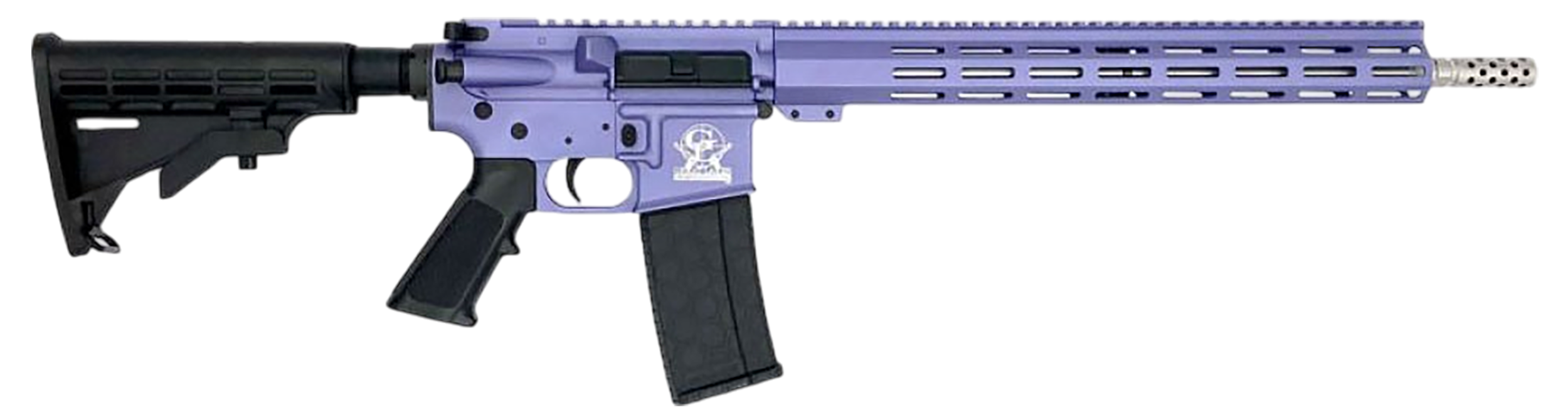 Great Lakes Firearms GL15223SSORC AR-15  223 Wylde 30+1 16" Black Nitride Threaded Barrel, Wild Orchid Cerakote Aluminum Receiver w/Picatinny Rail, M-LOK Handguard, Black Polymer Stock, Mil-Spec Grip