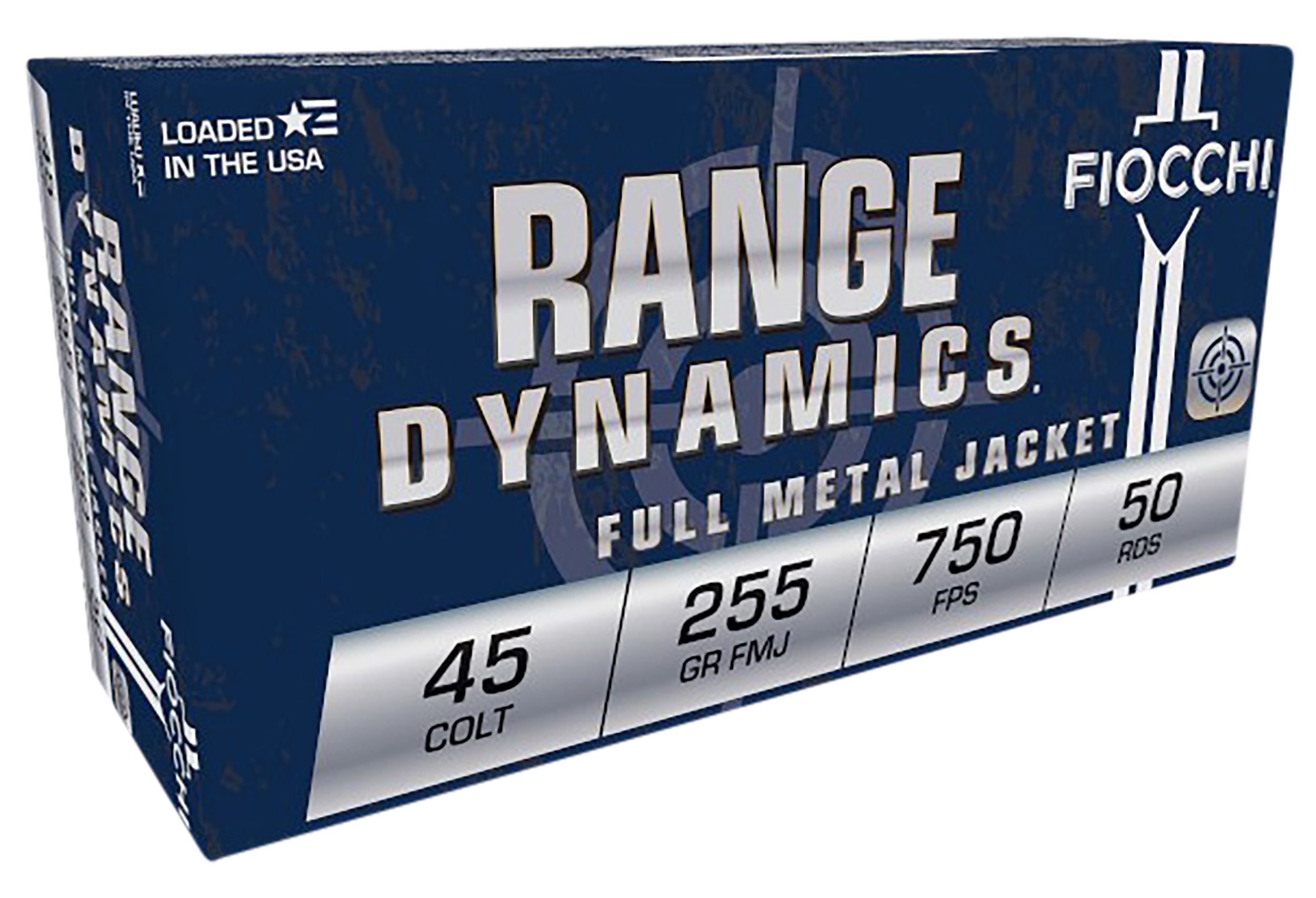 Fiocchi 45LCCMJ Range Dynamics 45Colt 225gr Complete Metal Jacket 50 Per Box/10 Case
