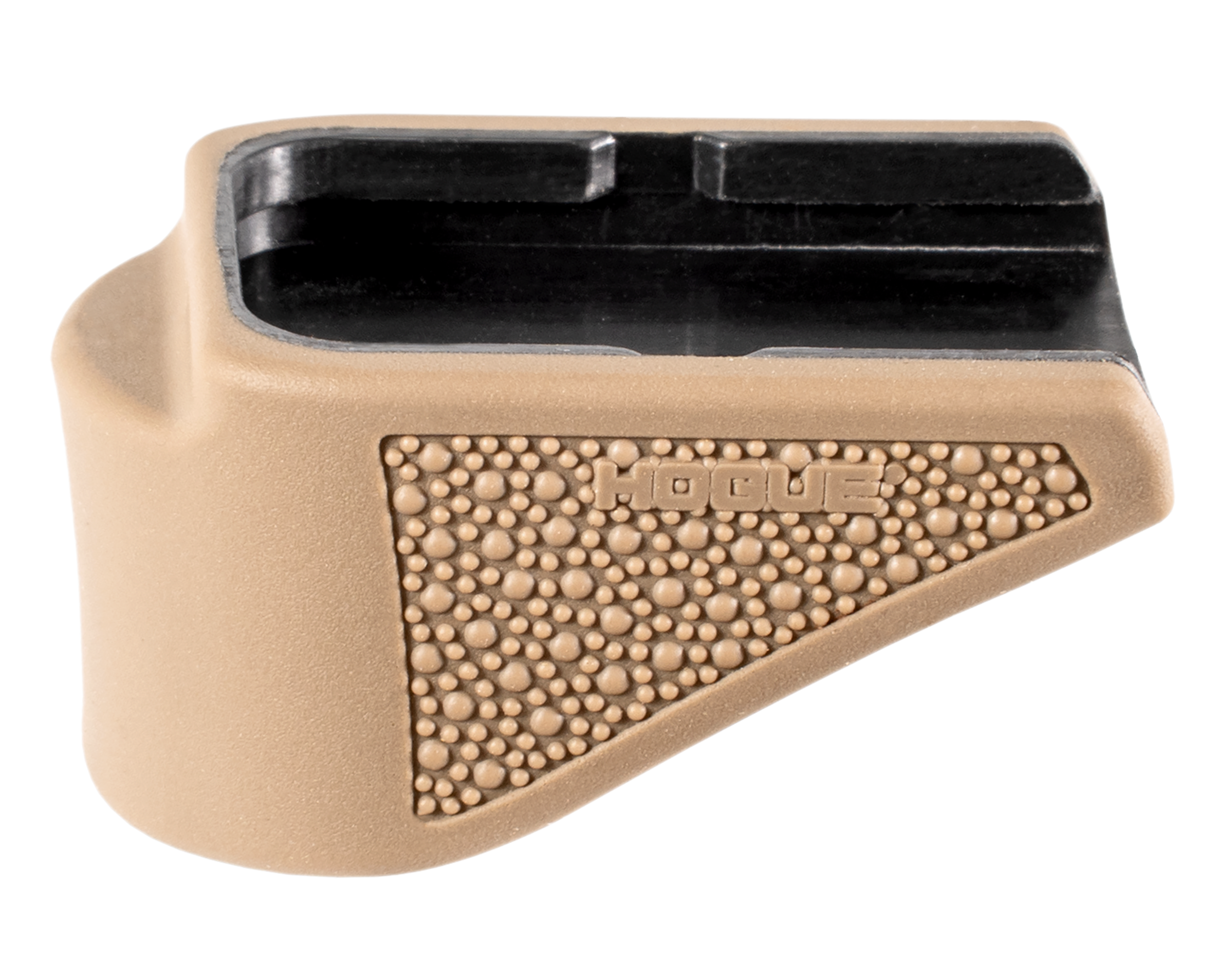 Hogue 18623 Extension Base Pad Fits Glock 26 Compatible w/ 10rd Magazine FDE Overmolded Rubber