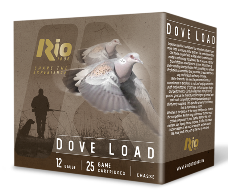 RIO RDL328     DOVE LOAD 12G  2-3/4  8       25/10