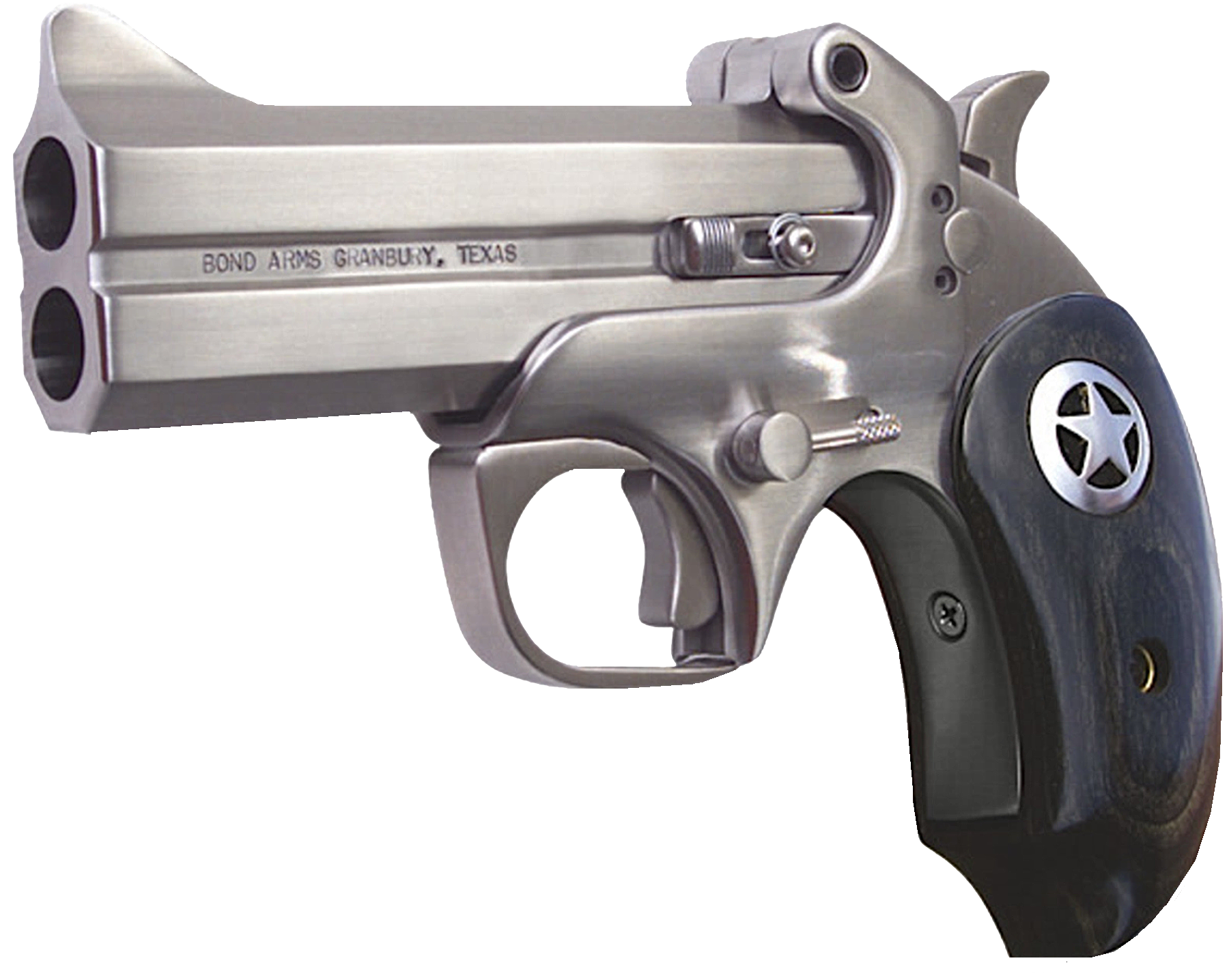 Bond Arms BARII Ranger II Original 45Colt/410 Gauge 2rd Shot 4.25" Ext. Black Ash w/ Integrated Star Grips Right Hand