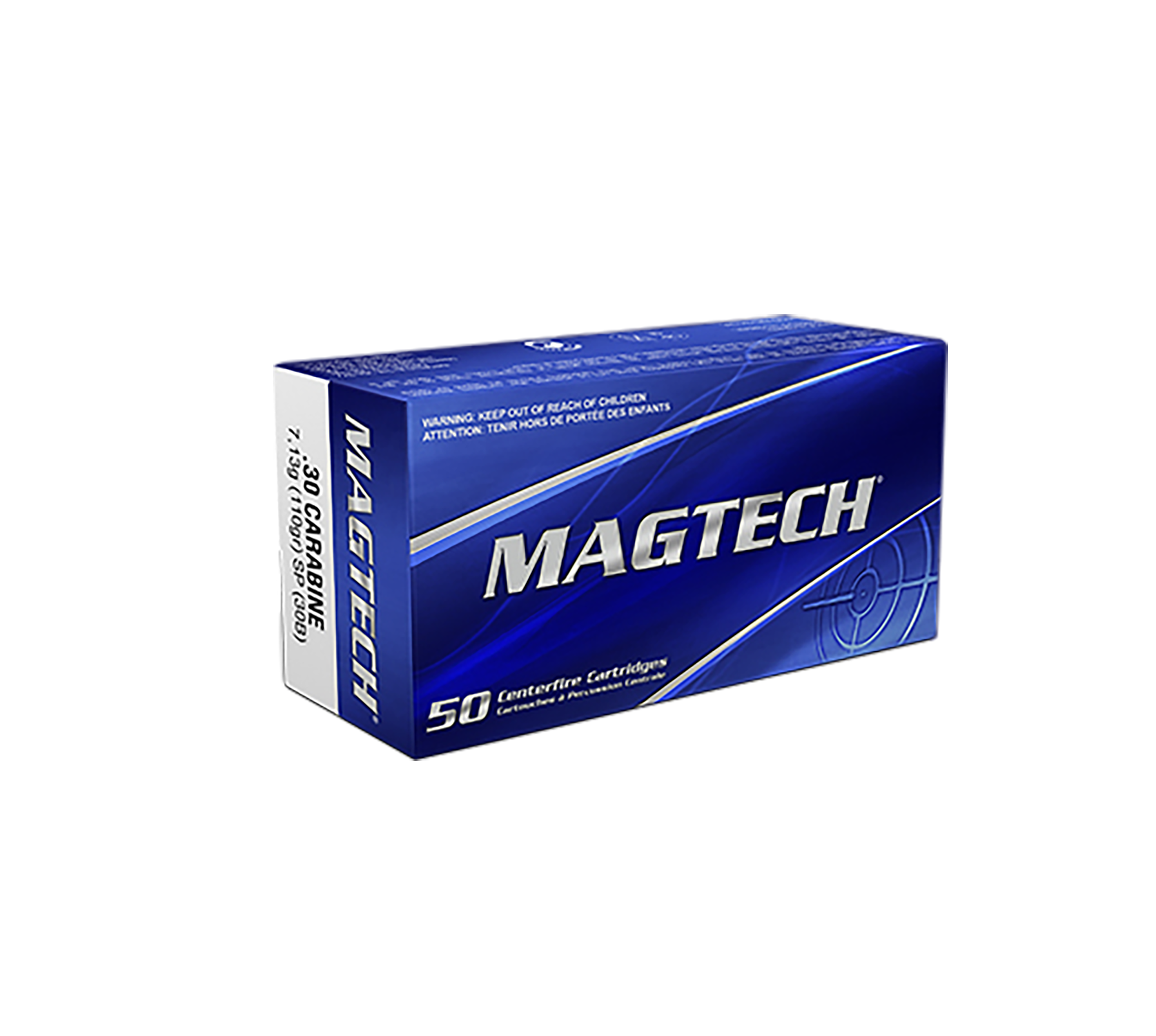 Magtech 30B Tactical/Training  30Carbine 110gr Jacketed Soft Point 50 Per Box/20 Case