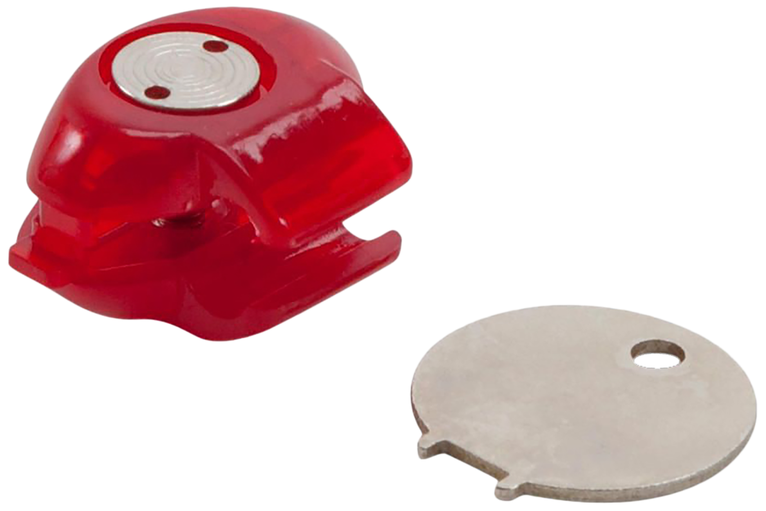 Allen 18511 Trigger Lock  Open With Key Red Polymer Firearm Fit- Handgun
