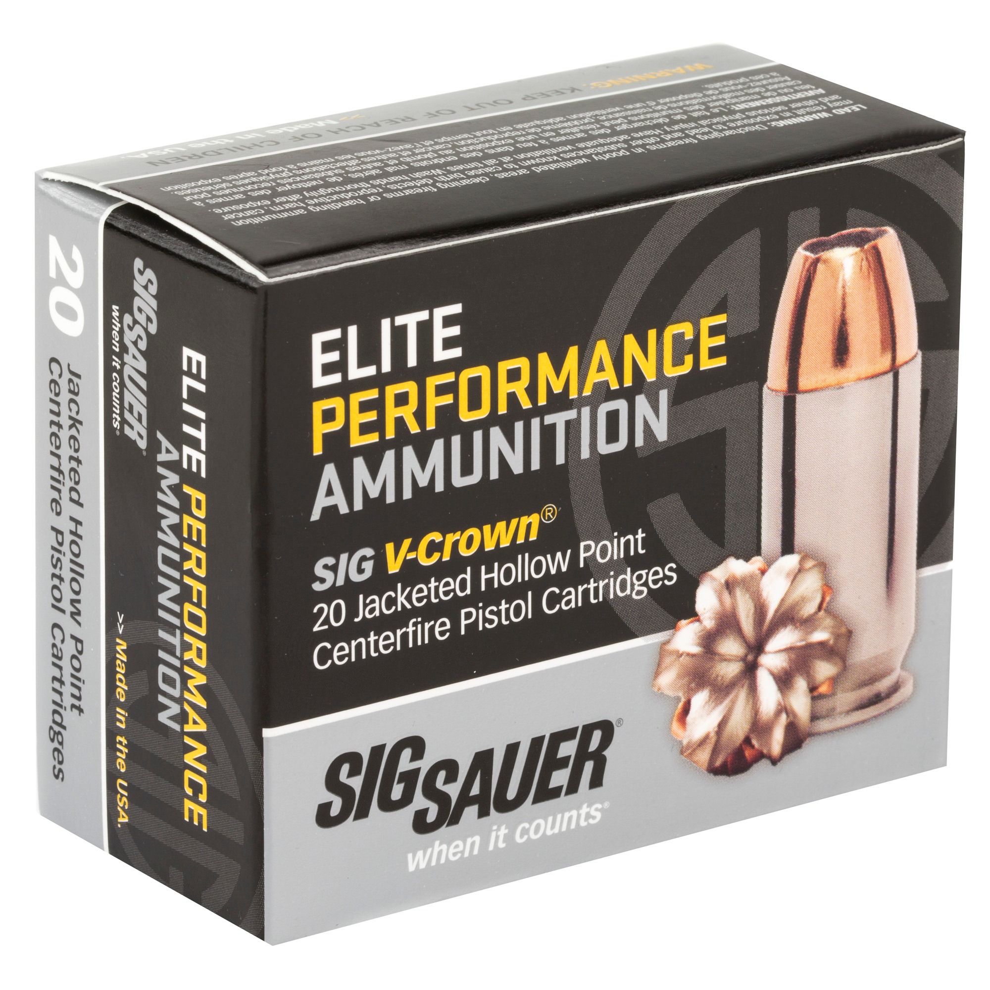 SIG AMMO 45ACP 185GR JHP 20/200