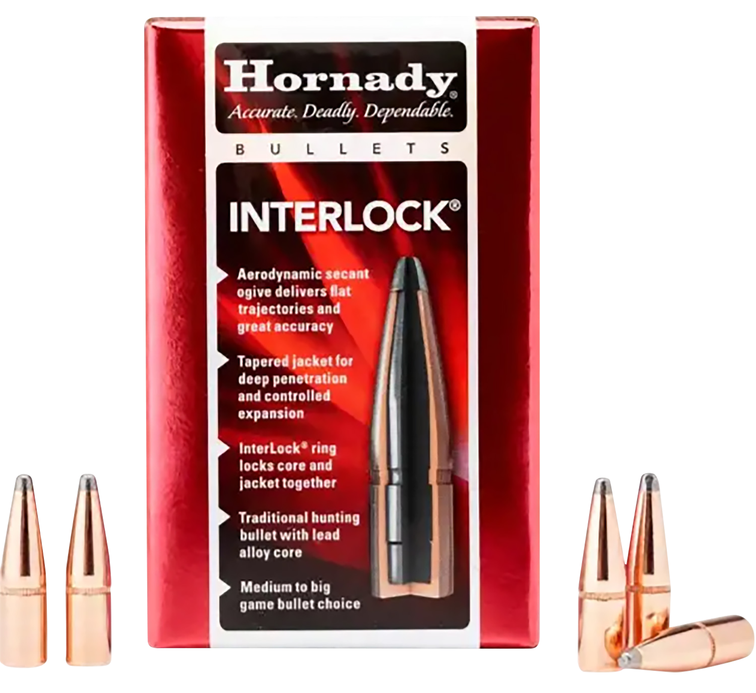 Hornady 2735 InterLock 270 Cal .277 140 gr Boat Tail Spire Point 100 Per Box/ 25 Case