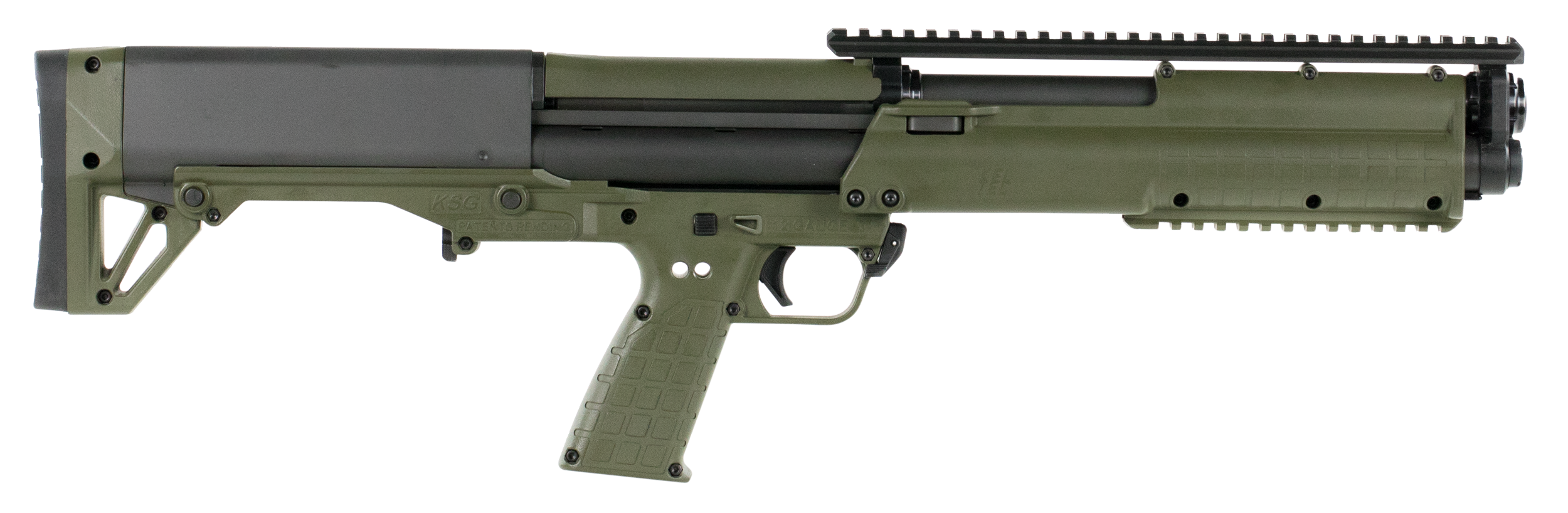 Kel-Tec KSGGRN KSG OD Green 12 Gauge 18.50" 3" 14+1 OD Green Rec/Barrel OD Green Polymer Fixed Stock & Grip