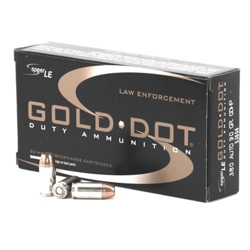 CCI GOLD DOT 380 AUTO 90GR GDHP 50RD BX 1000RD CASE