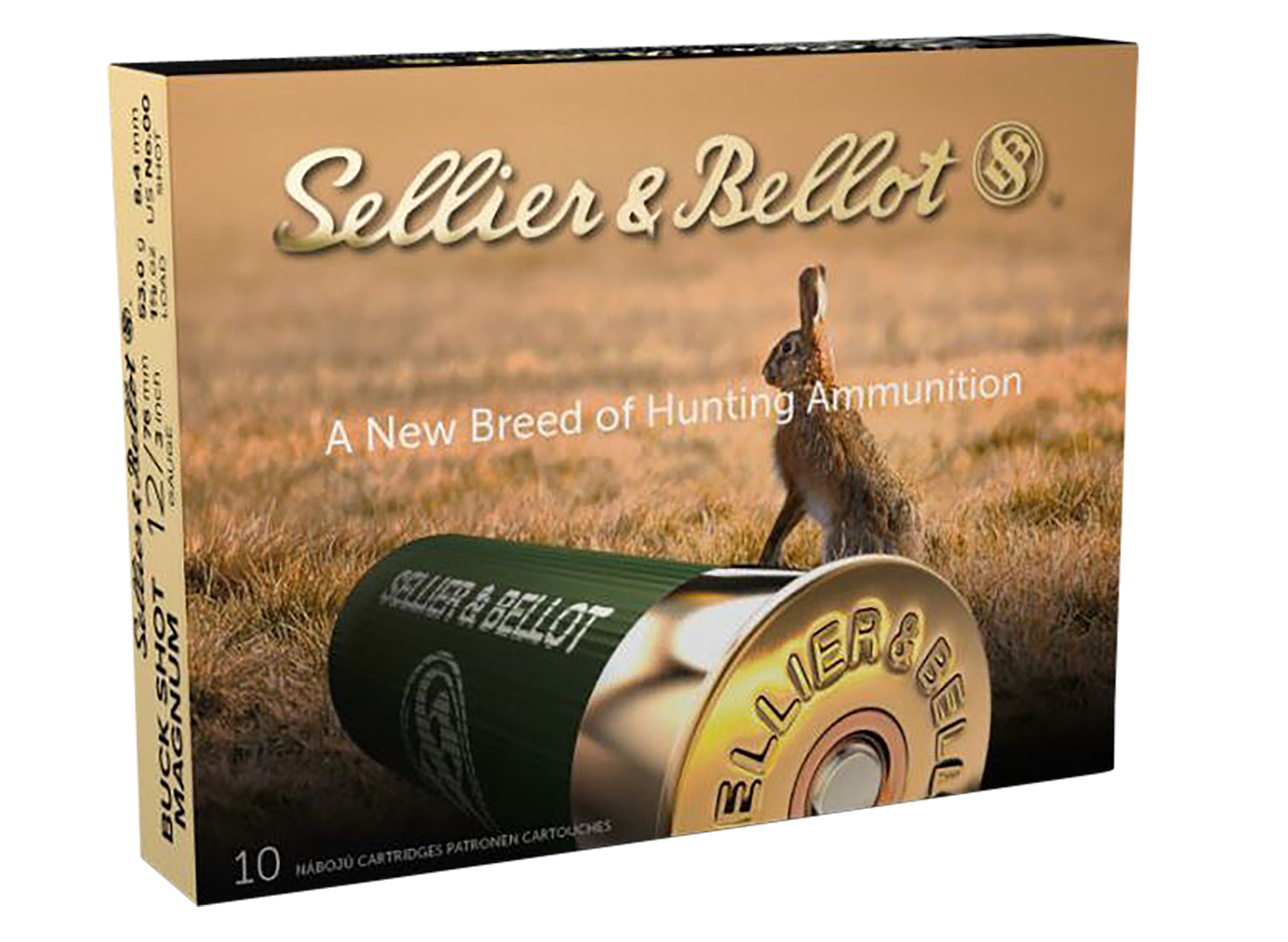 Sellier & Bellot SB12BSA Hunting Magnum 12Gauge 3" 15Pellets 1 7/8oz 00Buck Shot 10 Per Box/25 Case