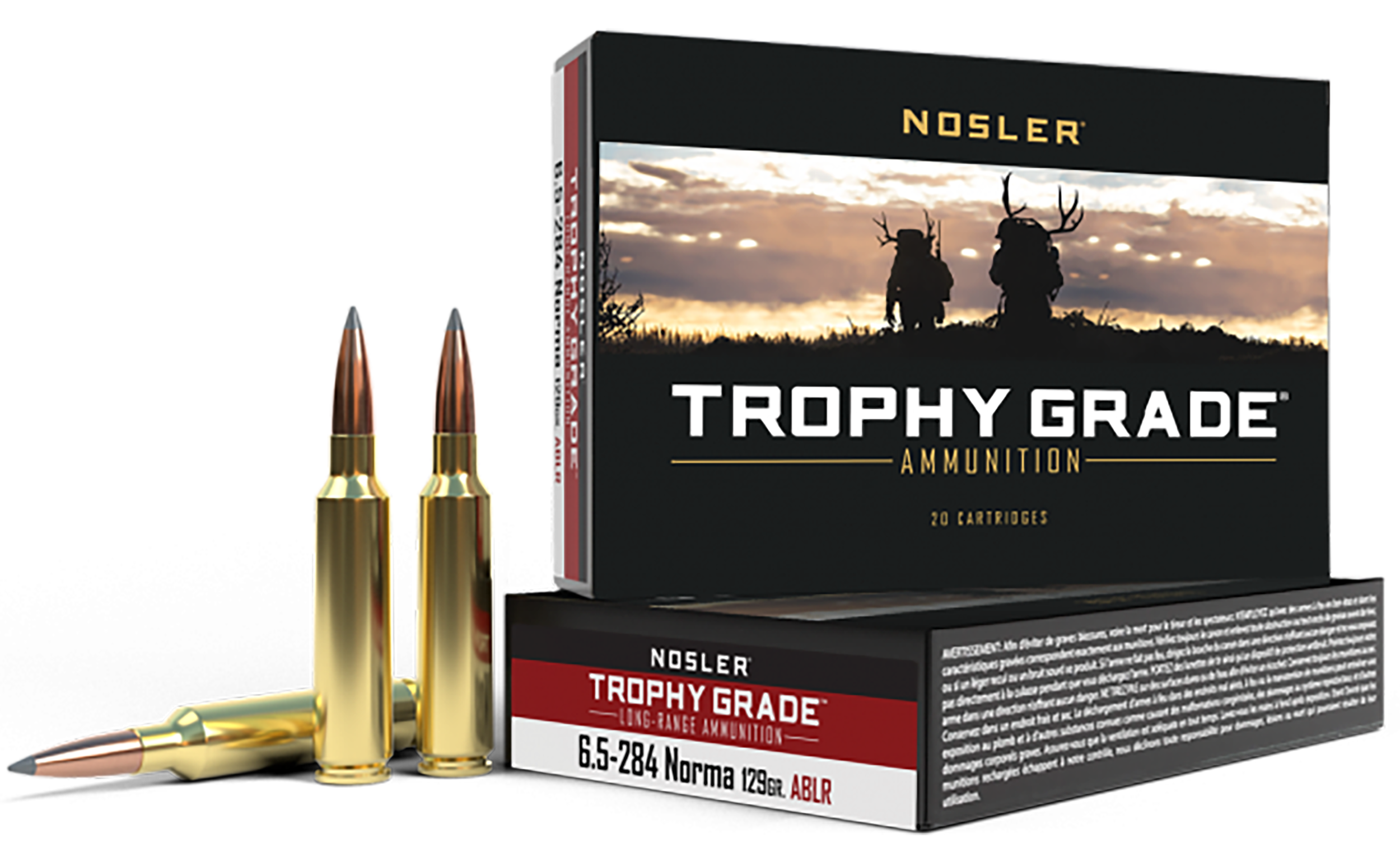Nosler 60128 Trophy Grade Long-Range 6.5x284Norma 129gr Nosler Spitzer AccuBond Long Range 20 Per Box/10 Case