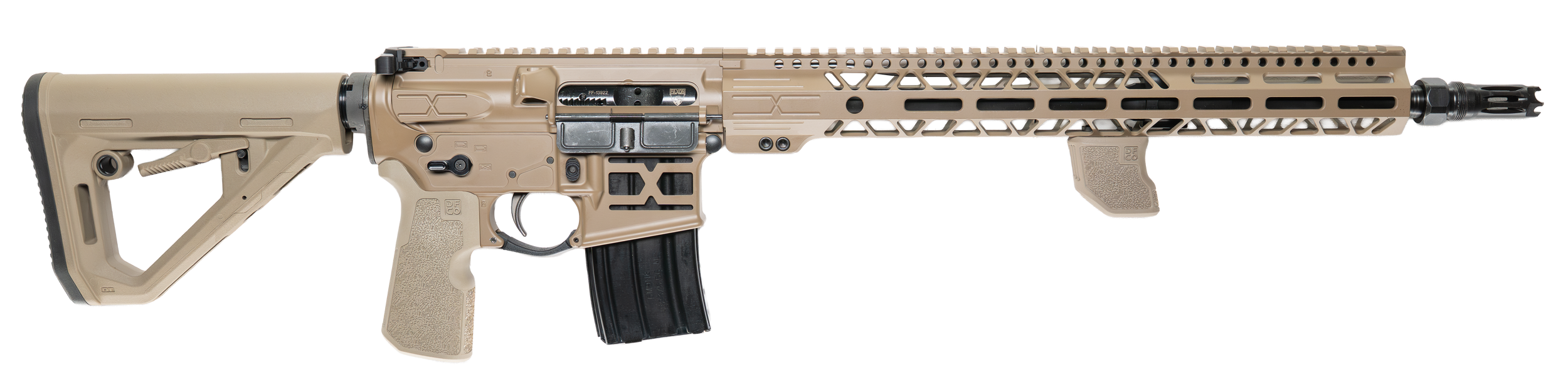 Cnc Firearms CNCFXN6 Faxon FF-15 Limited Edition 6mm ARC 16" Black Nitride Gunner Barrel, Flat Dark Earth Cerakote Aluminum Receiver w/Picatinny Rail, M-LOK Handguard, Magpul DT Flat Dark Earth Polyme