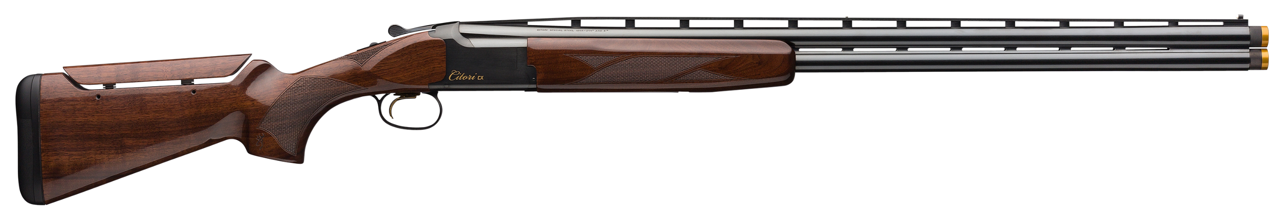 Browning 018111302 Citori CX 12 Gauge 3" 2rd 32" Lightweight Blued Barrels, Gold Accented Receiver, American Walnut Stock With Graco Adjustable Comb